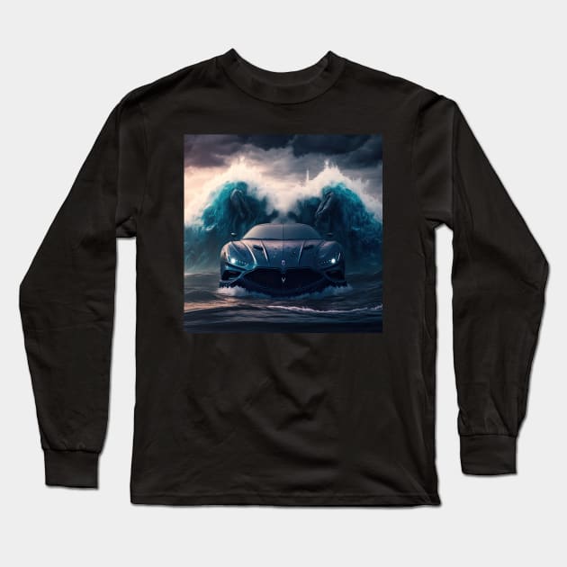 Sportscar Showoff #3 - Atlantis Long Sleeve T-Shirt by ArtOfArtiglio
